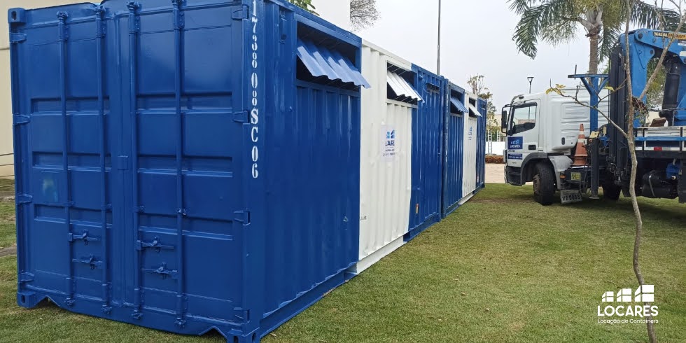Locares Locação de Container ES BA RJ MG SP | Aluguel de Container ES BA RJ MG SP Conforto e Privacidade para Sua Festa: Container Banheiro Ele/Ela 20 Pés